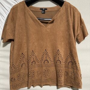 Suede H&M top in XS